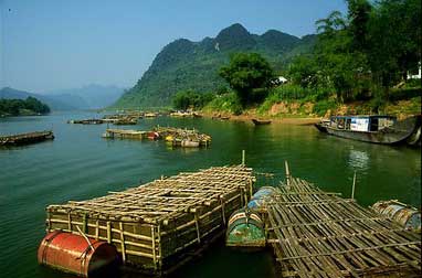 Raising cage fish on the river